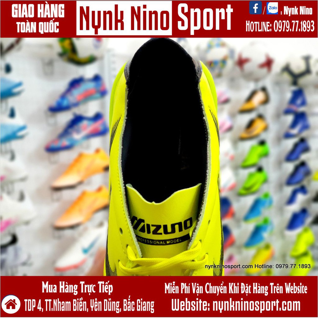 Giày Bóng Đá Mizuno Morelia Neo III Vàng Vạch Đen TF