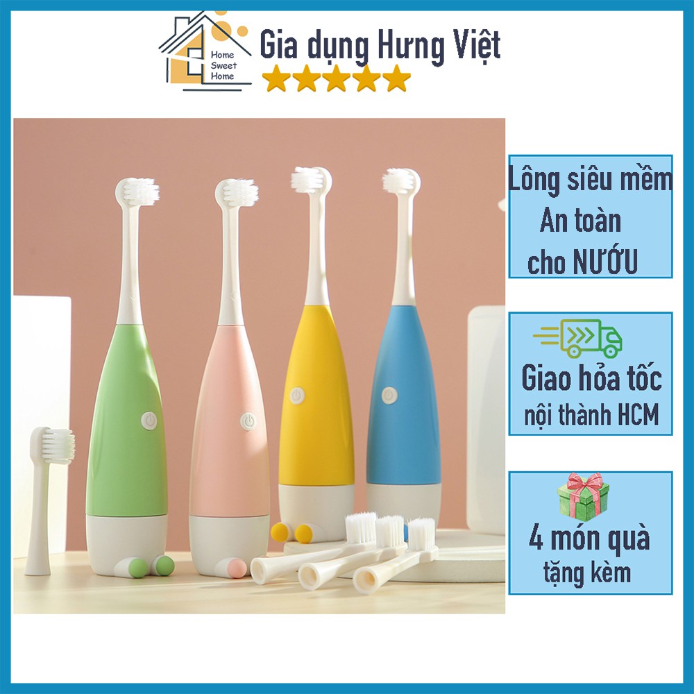 Bàn chải đánh răng bằng điện cho trẻ em giúp bé vệ sinh răng miệng sạch sẽ, dễ dàng [BÀN CHẢI EM BÉ]