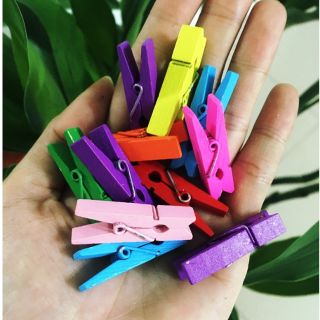 Set 10 kẹp gỗ 3,5cm treo ảnh
