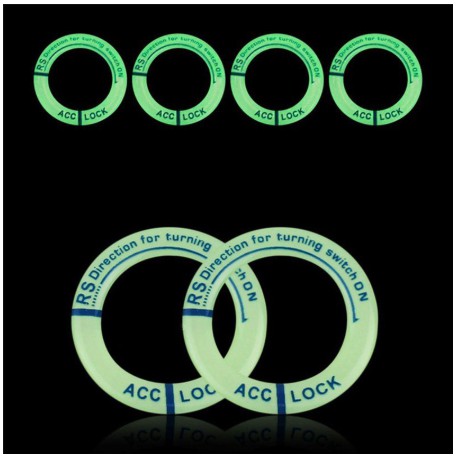 Vòng tròn đệm dạ quang dán trang trí công tắc điện ổ khóa xe hơi ô tô phản quang thời trang cho Toyota Vios Innova