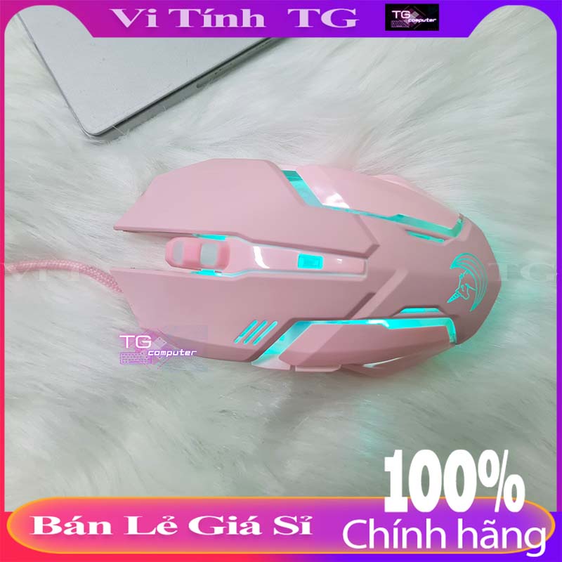Chuột máy tính màu hồng dùng cho PC – Laptop Siêu cute đáng yêu Vi tính TG