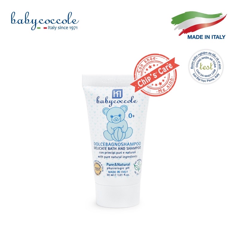 Sữa tắm gội cho bé Babycoccole chiết xuất hoa sen 30ml