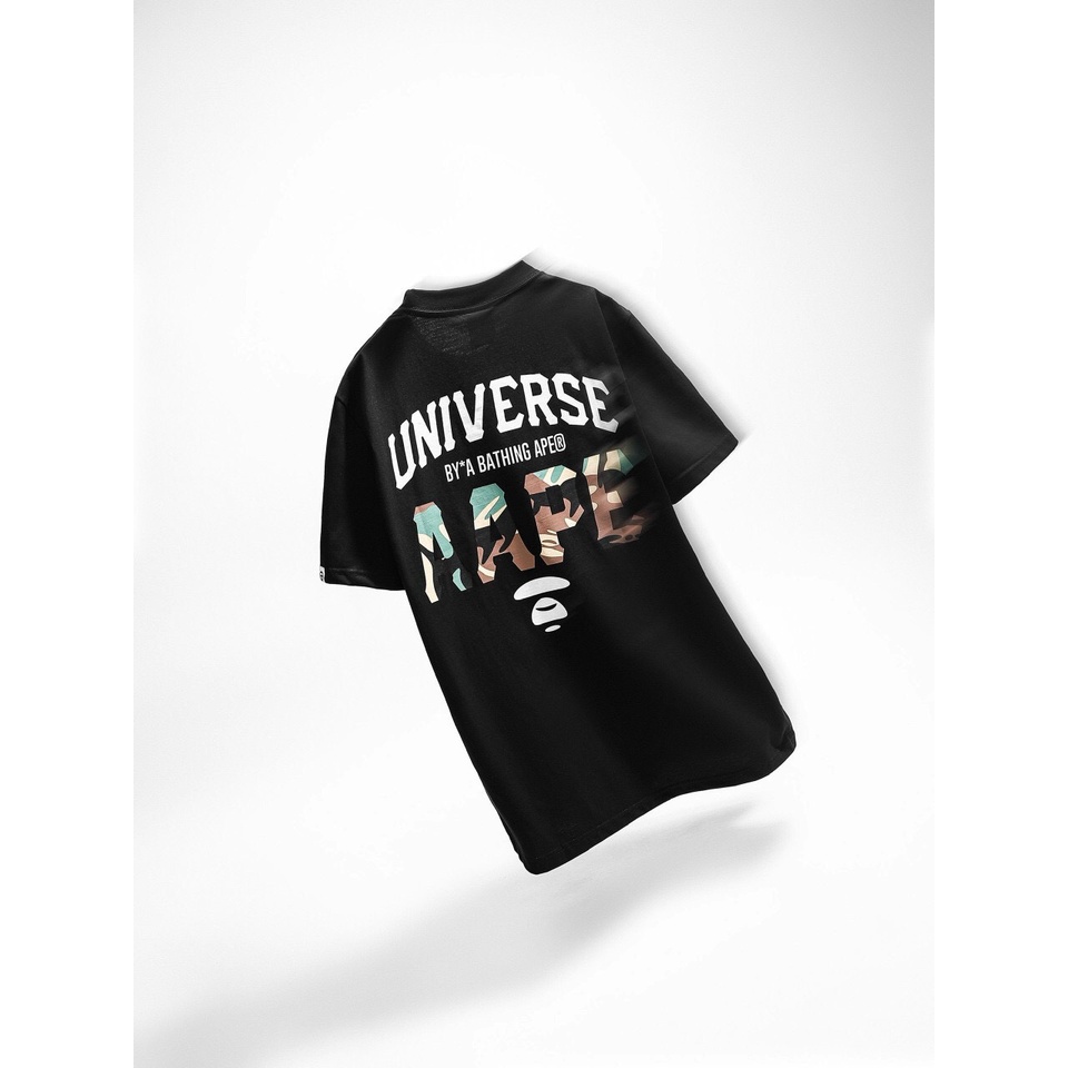 Áo thun tay lỡ nam nữ in hình Apee Bathing , Vải Cotton Form Oversize - SELECTED.STORE