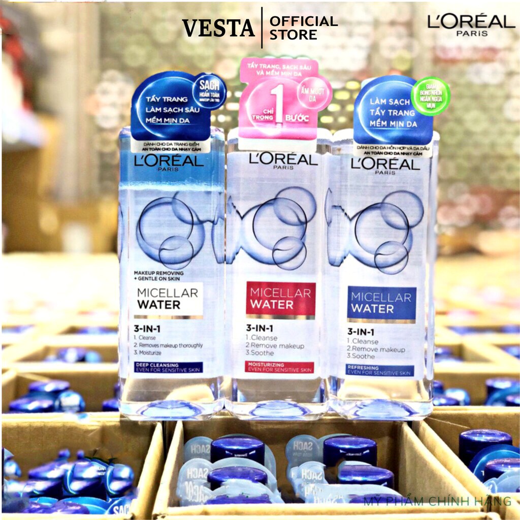 Nước Tẩy Trang Loreal - Tẩy Trang L'oreal Micellar Water 400ml Skincare Dưỡng Da