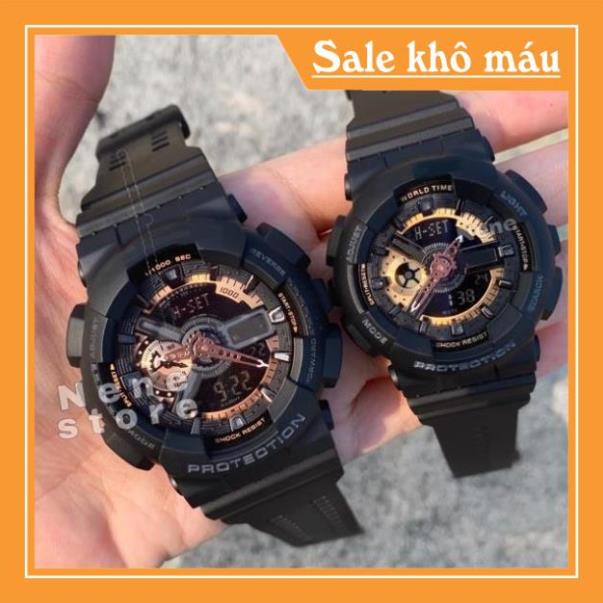 Đồng hồ nam, nữ HSET unisex dây nhựa kiểu dáng năng động cho tuổi teen vietlinhwatch