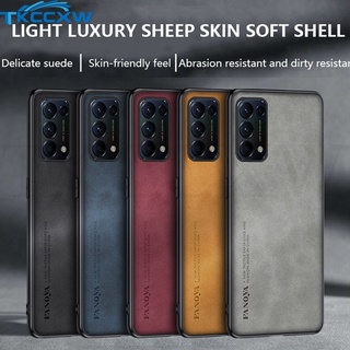 Ốp Điện Thoại Da PU Phối Vải Sợi Mềm Thời Trang Cho OPPO A57 Find X5 Pro X3 Pro X3 Lite X3 Neo