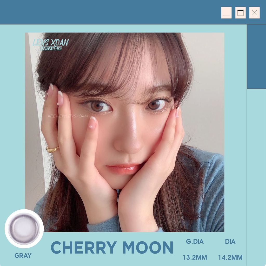 KÍNH ÁP TRÒNG CHERRY MOON GRAY CỦA OLENS : LENS HIỆU ỨNG TRĂNG KHUYẾT XÁM | LENS XOẮN