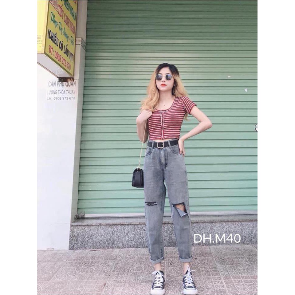 [ Mã FAMAYWA giảm 10K đơn 50K] Quần bò khói rách M40 DHO0320 | BigBuy360 - bigbuy360.vn