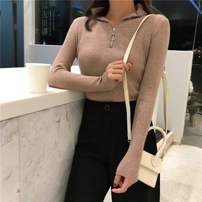 L102 - Áo len body khoá kéo hàng Quảng Châu cao cấp (Kèm ảnh thật)