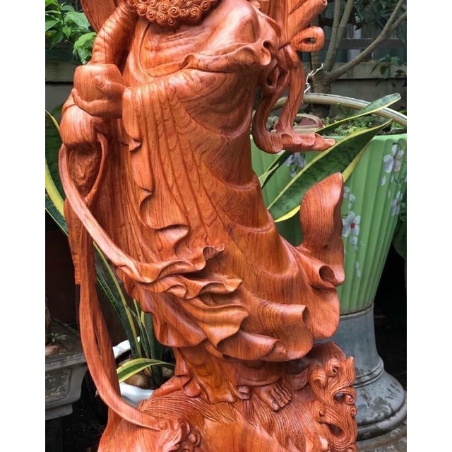 Tượng Đạt Ma gỗ hương 40cm