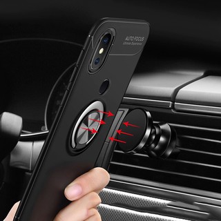 Ốp điện thoại silicone có nhẫn đỡ sang trọng cho Xiaomi Redmi Note 7