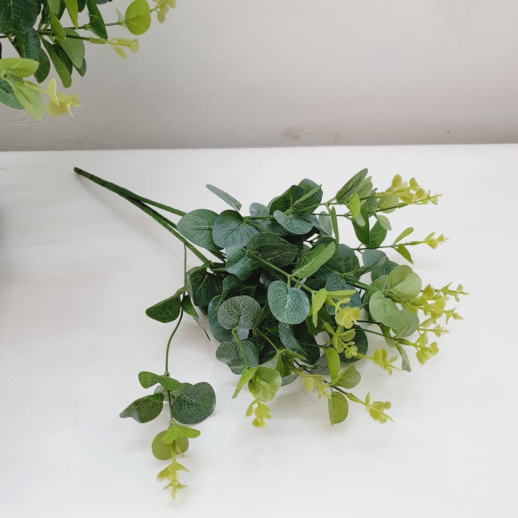 Hoa giả - Cành khuynh điệp vàng - Rẻ quạt - Lá táo mốc giả cắm đào đông decor trang trí ngày Tết