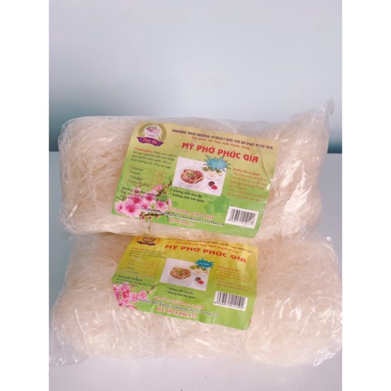 Mỳ Phở Phúc Gia, Bánh Đa Bắc 1 bịch có 6 vắt.dai ngon,tiện lợi.( túi 400g).