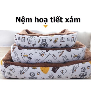 Đệm ấm cho chó mèo lót lông có thể dùng với thảm mùa hè. Nệm chữ nhật cho thú cưng chống xê dịch
