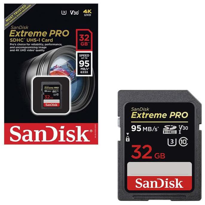 Sandisk Thẻ Nhớ Sdhc Extreme Pro 32gb U3 4k (95Mb / S)