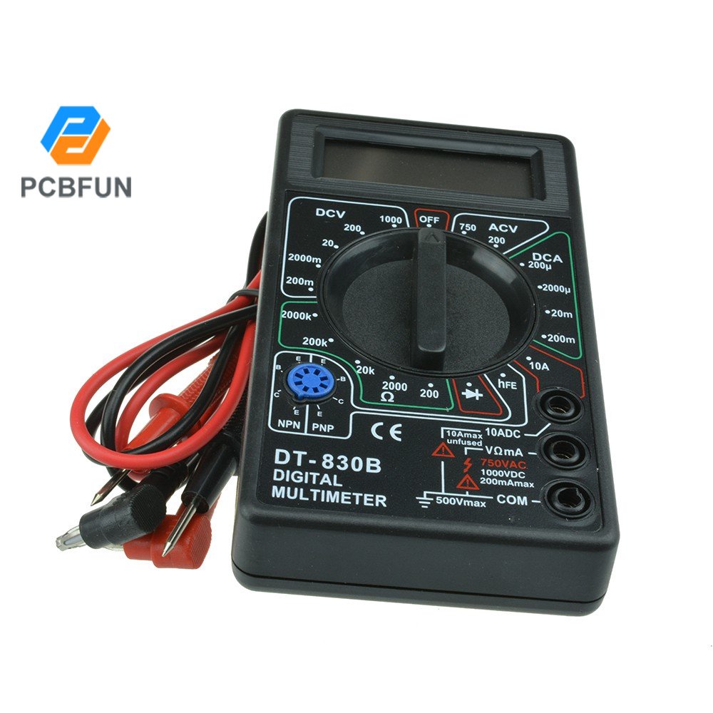Đồng Hồ Đo Điện Vạn Năng Dt-830B AC DC Kèm Đầu Dò Tiện Dụng