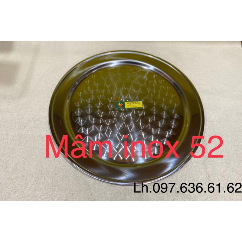 Mâm inox_Mâm cơm Vietcook Size 52cm