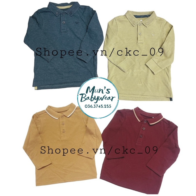 Có SẴN set 2 áo polo dài tay màu cho bé Geogre UK