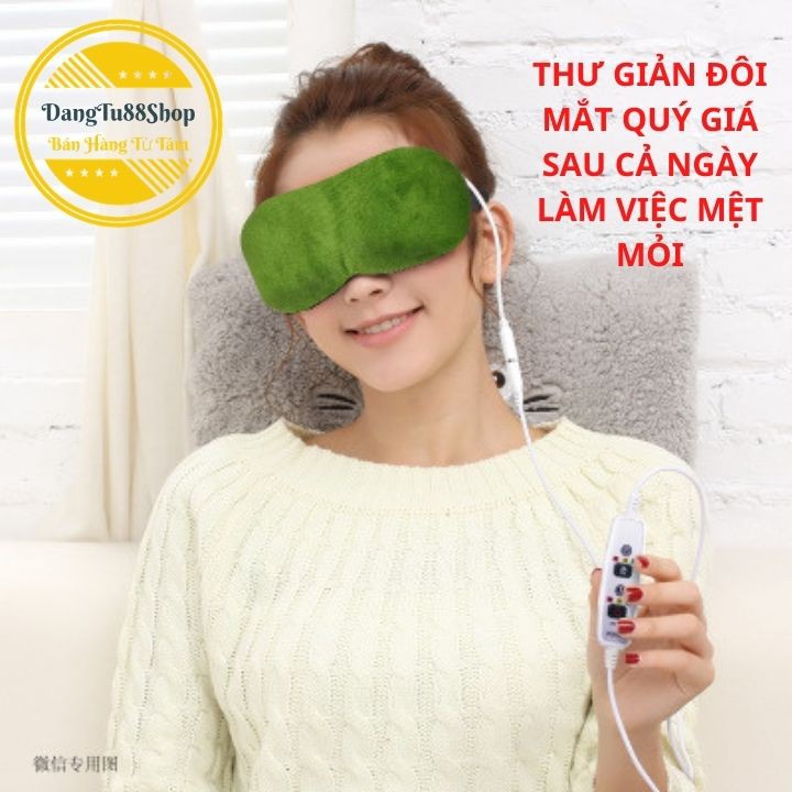 Túi Chườm Nóng Mắt Thảo Dược-Ngải Cứu Làm Nóng Tự Động(USB), có hẹn giờ, giảm mỏi mắt, thâm quầng hiệu quả