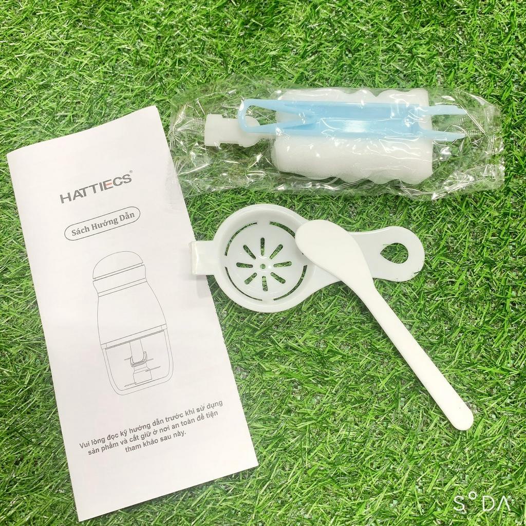 Máy xay ăn dặm cho bé Hattiecs 8 lưỡi dao dung tích 0,3L Bảo Hành 12 tháng