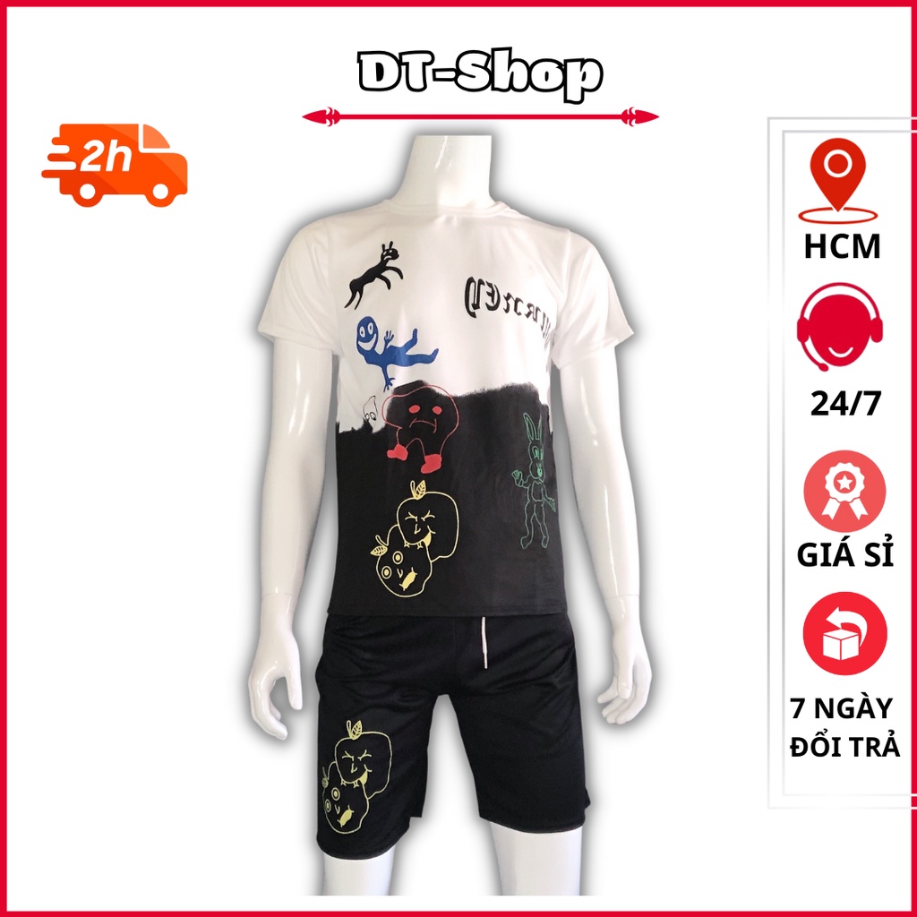 Bộ Quần Áo Nam Nữ Thể Thao Unisex Quần Short Áo Thun Họa Tiết In Chữ JOURNEY DT SHOP QA NAM 1000092V1