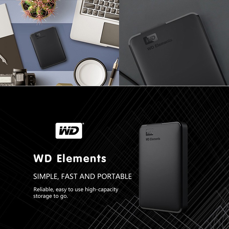 ELEMENTS SATA Ổ Cứng Ngoài 500gb / 1tb / 2tb Usb 3.0 Hd Hdd Cho Pc Ps4 Tv