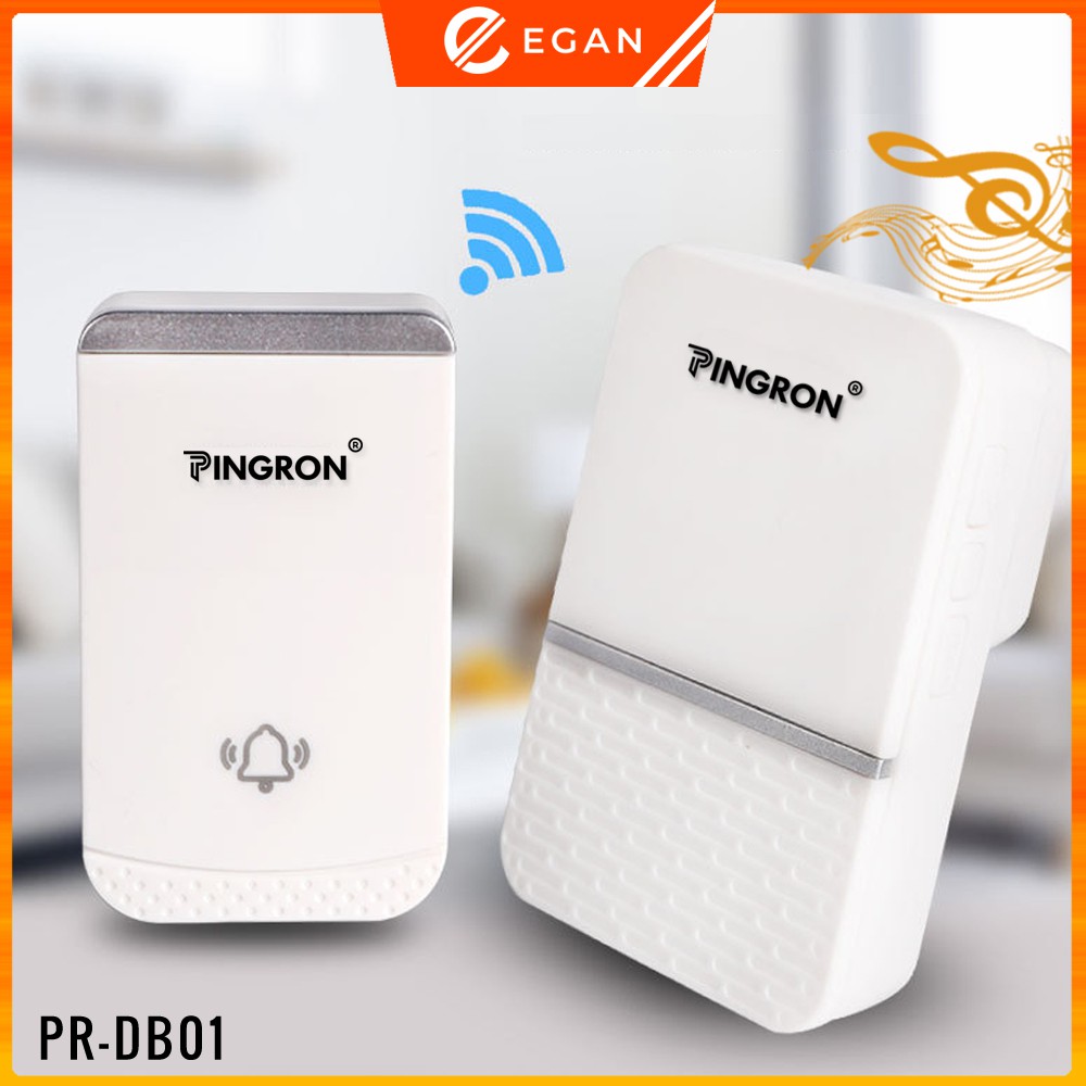 Chuông cửa không dây cao cấp Pingron PR-DB01 chống nước tốt, kết nối xa 300m, bảo hành 1 đổi 1, hàng chính hãng.