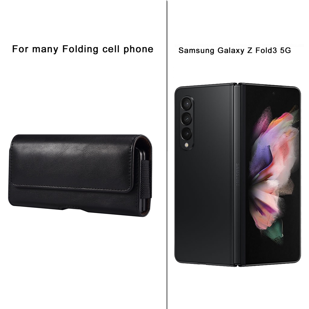 Túi Da Đeo Hông Đựng Điện Thoại for Huawei/ Vivo /Samsung Galaxy Z Fold 5 / 4 / 3 / 2