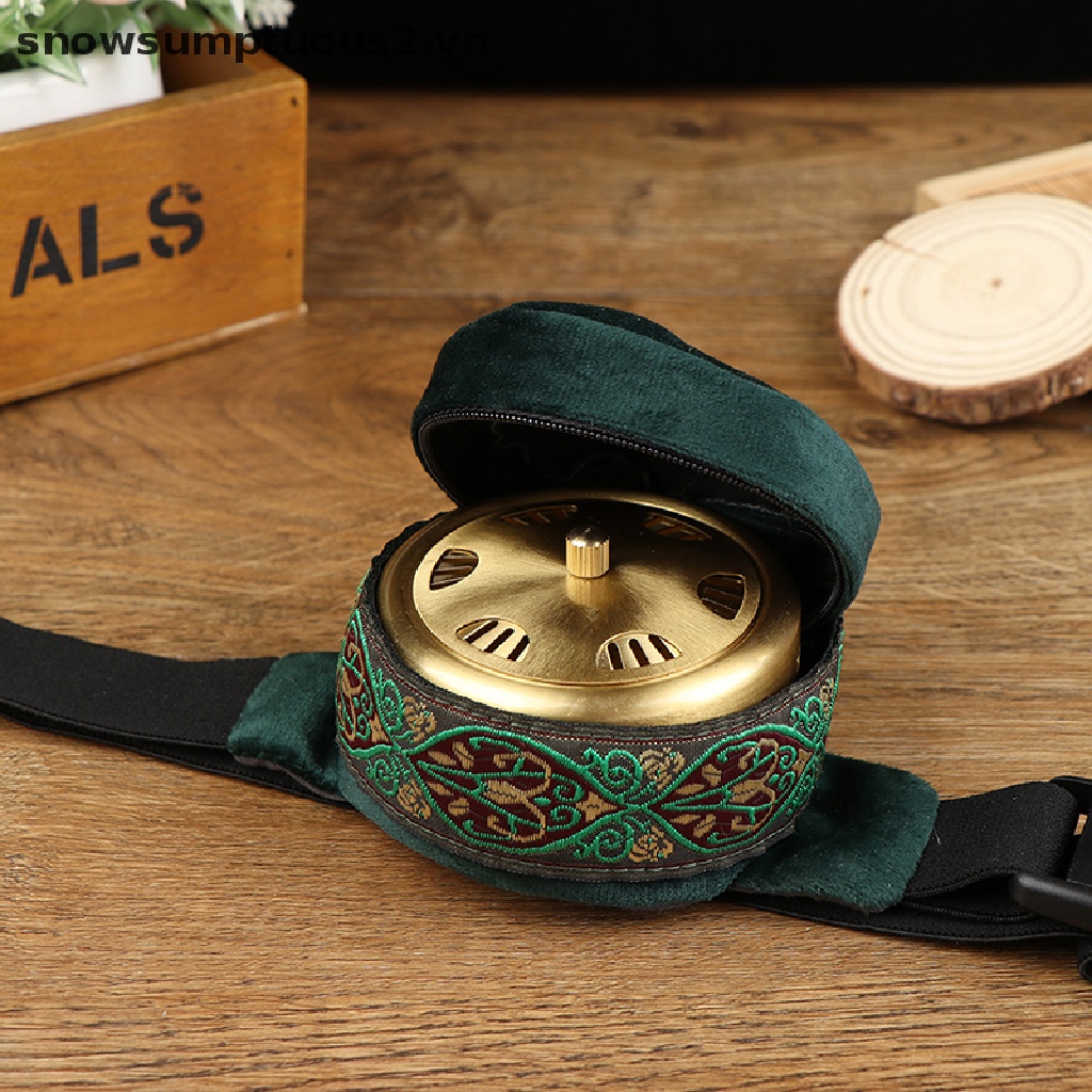 [Hàng mới về] Hộp châm cứu ngải cứu bằng đồng thau tiện dụng