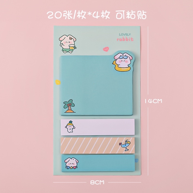 🌸Note giấy ghi chú động vật màu sắc dễ thương🌸