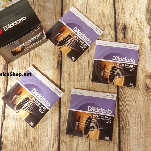 DÂY ĐÀN GUITAR ACOUSTIC D’ADDARIO EJ13 CHÍNH HÃNG