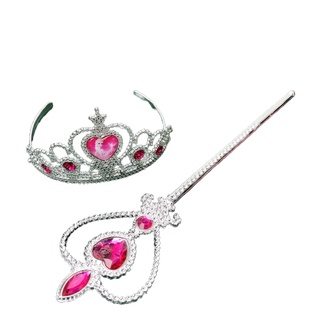 [Elsa của bé] Phụ kiện hóa trang ELSA cho bé (VƯƠNG MIỆNG+GẬY THẦN)