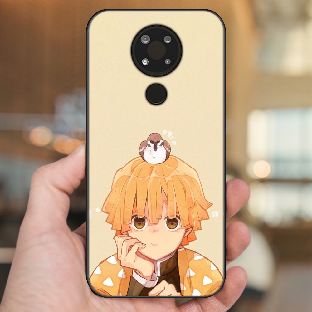 Ốp lưng Nokia 3.4 viền đen in hình Zenitsu Kimetsu no Yaiba