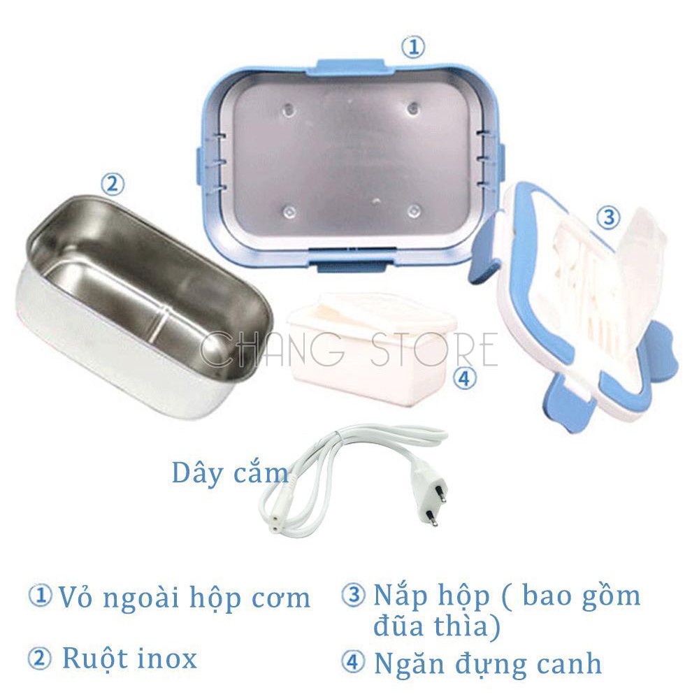 Hôp Cơm Cắm Điện Hâm Nóng Chefman Ruột Inox An Toàn Cao Cấp