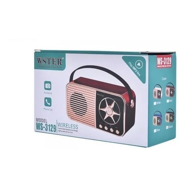 Loa Bluetooth V3.0 Wster WS-3129 Hỗ Trợ Thẻ Nhớ, FM