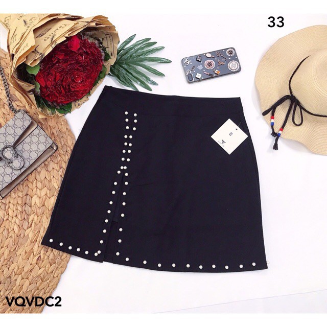 Quần váy đen đính cườm bigsize 60kg-85kg (bigsize haihai) bigsize 60-80kg kèm ảnh thật