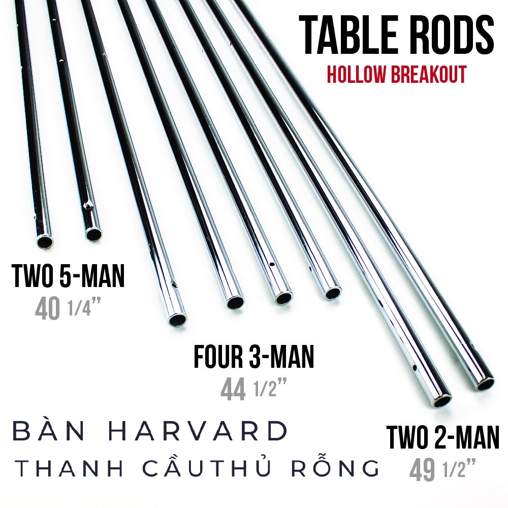 Thanh Sắt Cầu Thủ Bàn Bi Lắc Harvard, Foosball Rod Hollow Sắt Rỗng Hanana