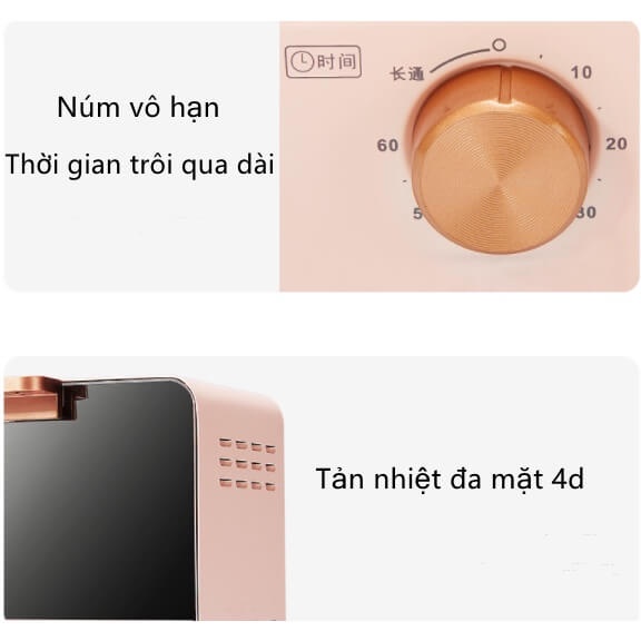 Lò nướng 10L chính hãng, dung tích 10 lít, dùng để nướng và quay thực phẩm