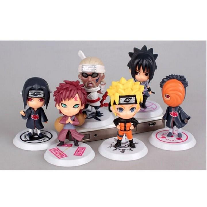 MoHinh NaRuTo, Đồ Chơi Nhân Vật, Anime Nhật, Mô Hình Naruto Chibi Dễ Thương - Combo 6 Mô Hình Naruto