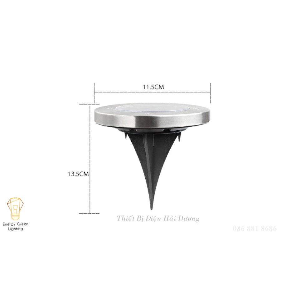 Đèn LED Cắm Cỏ Sân Vườn Tròn MT-9814 - 8 LED - 20LED Sử Dụng Năng Lượng Mặt Trời - Chống Nước IP65 - EnergyGreenLighting