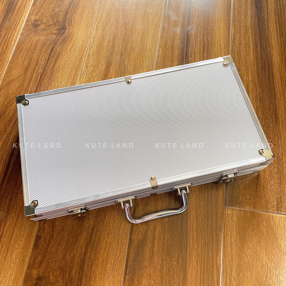 Vali Phỉnh Chip Poker Cao Cấp Hộp Nhôm 200/300 Chip Không Số Loại Tiêu Chuẩn Las Vegas