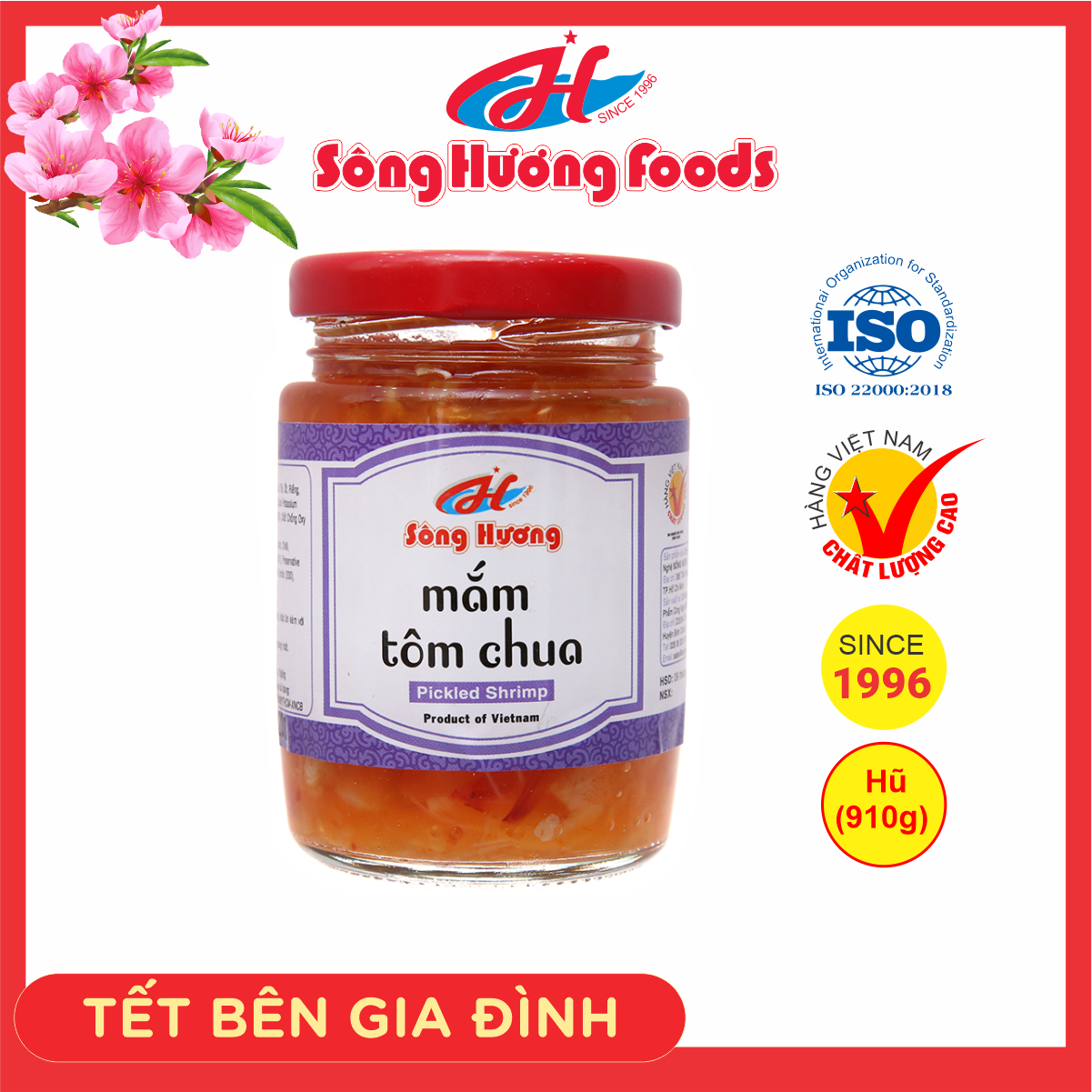 Mắm Tôm Chua Sông Hương Foods Hũ 910g - Làm quà Tết , ăn kèm chả lụa , bánh chưng , lạp xưởng , tôm khô , nem chua | BigBuy360 - bigbuy360.vn