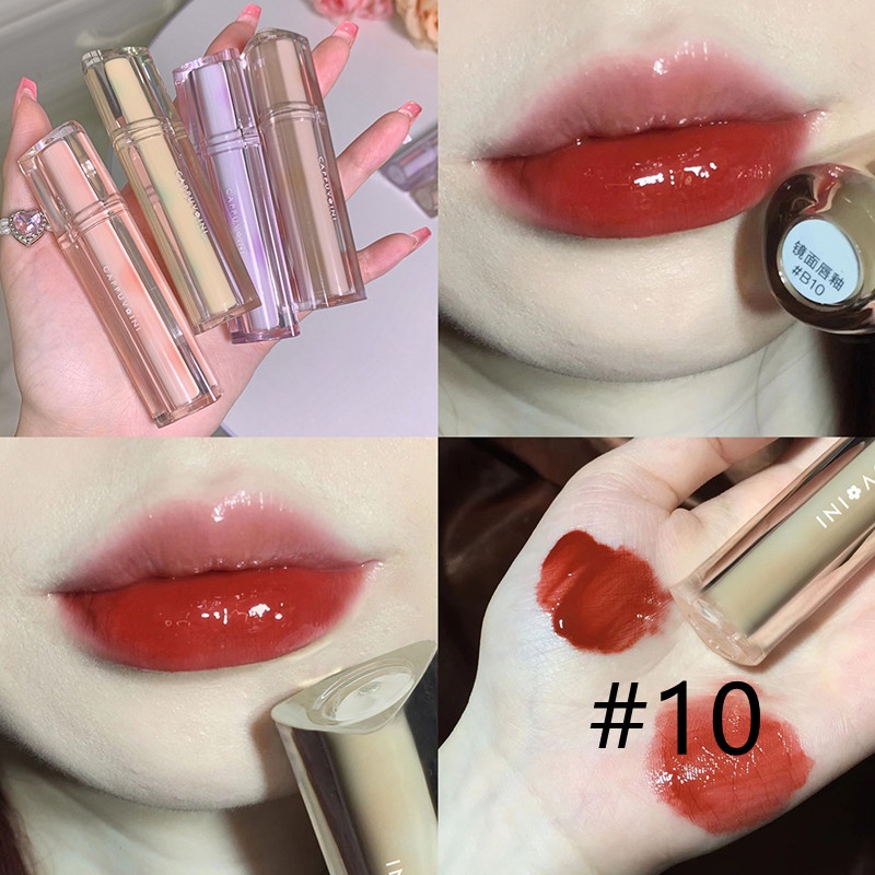 Son kem bóng CAPPUVINI thạch trà căng mọng nhẹ môi Iced Tea Mirror Surface Lip Glaze