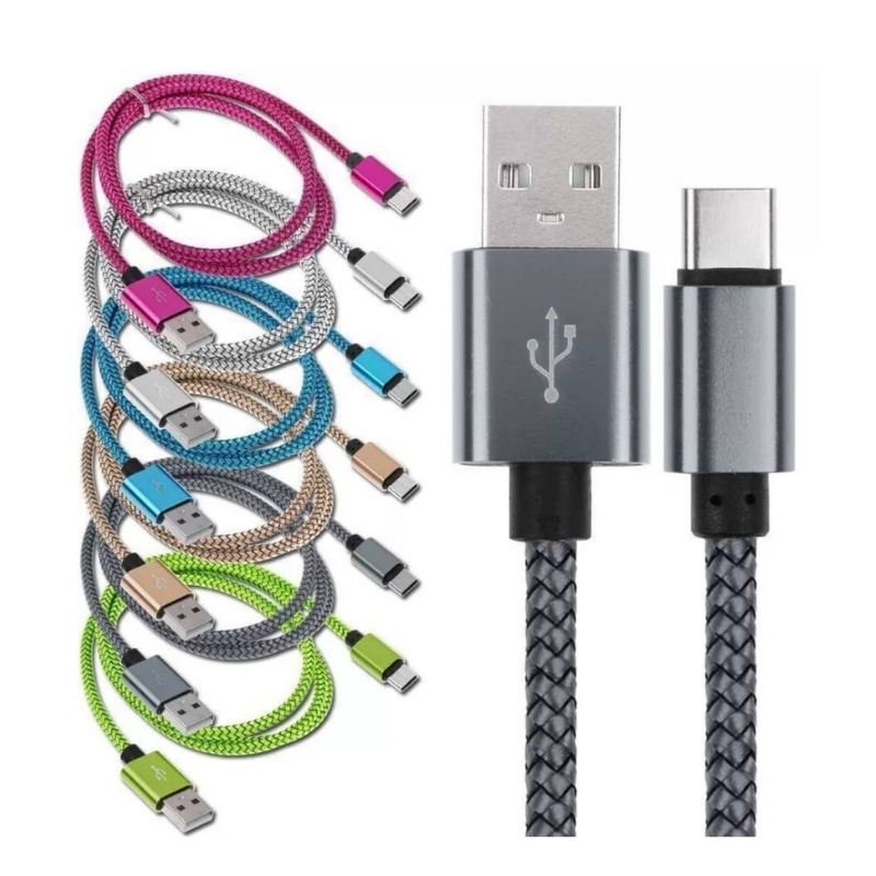 Dây sạc nhanh M15, Cáp sạc bọc dù chồng đứt dài 1m hỗ trợ dòng 2.5A dùng cho các dòng máy