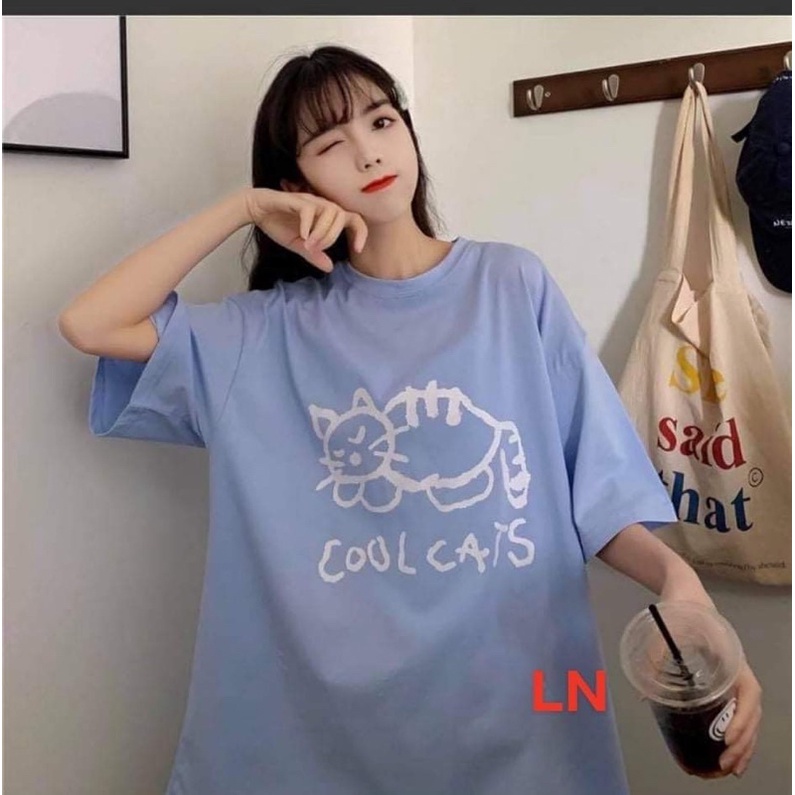 Áo phông mèo Cool decal TH6