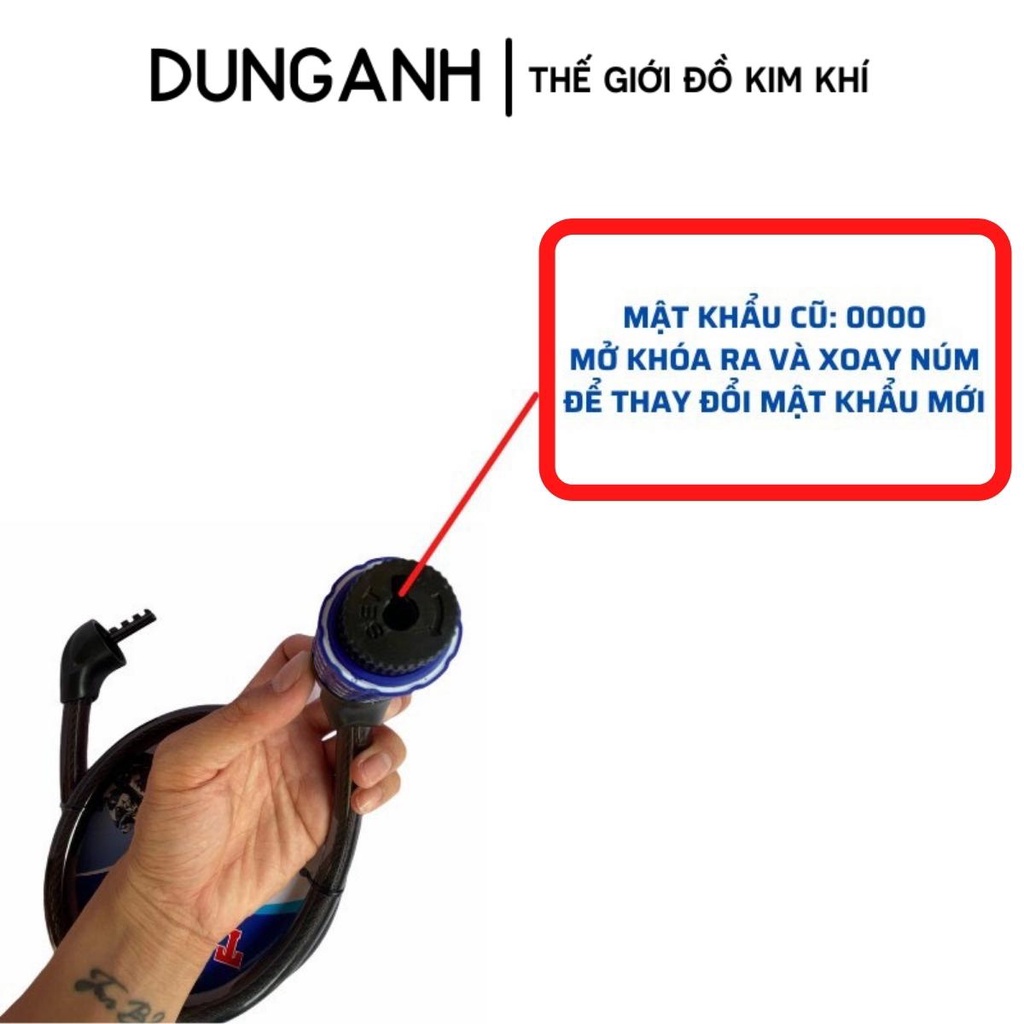 Khoá dây xe đạp Kim Khí Dung Anh khóa dây xe đạp Tonyouy, khóa xe đạp mã 4 số loại tốt