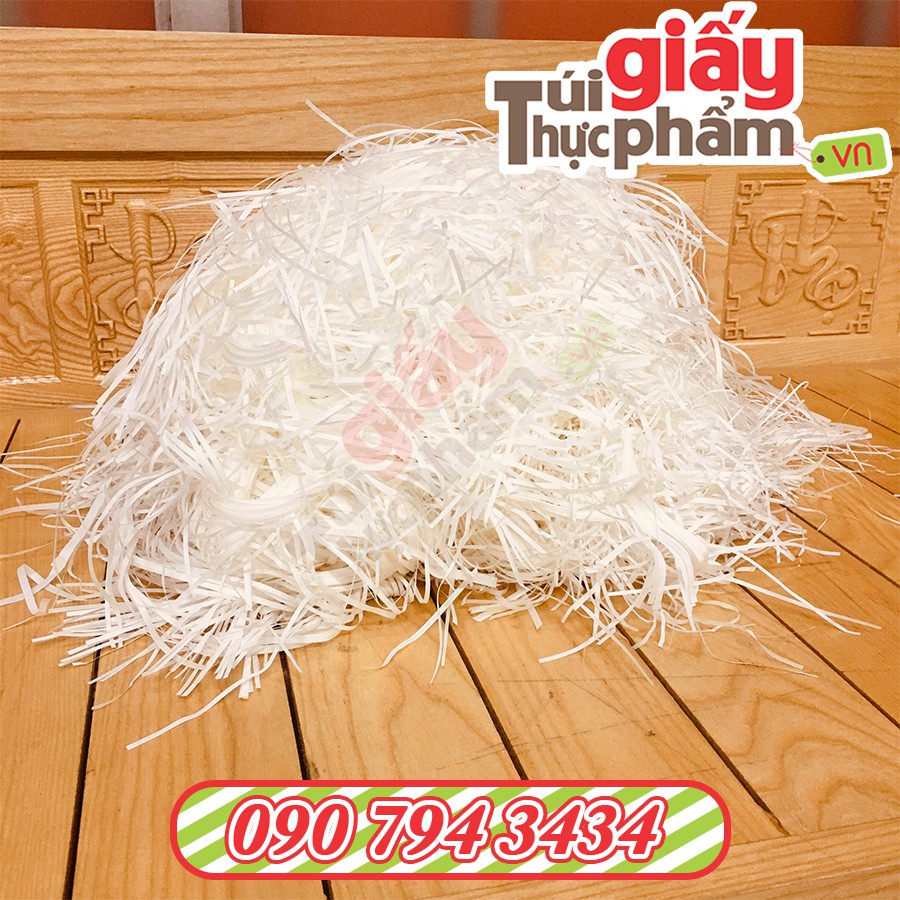 1kg Giấy Rơm Hút Ẩm Lót Hộp Quà (Mg) - 3mm cắt đều