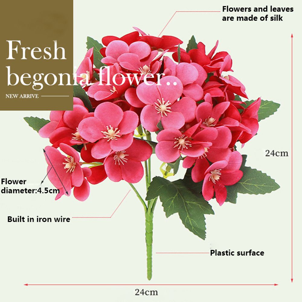 CONOPERY Bó hoa thu hải đường nhân tạo nhiều màu sắc dùng trang trí DIY tiện lợi