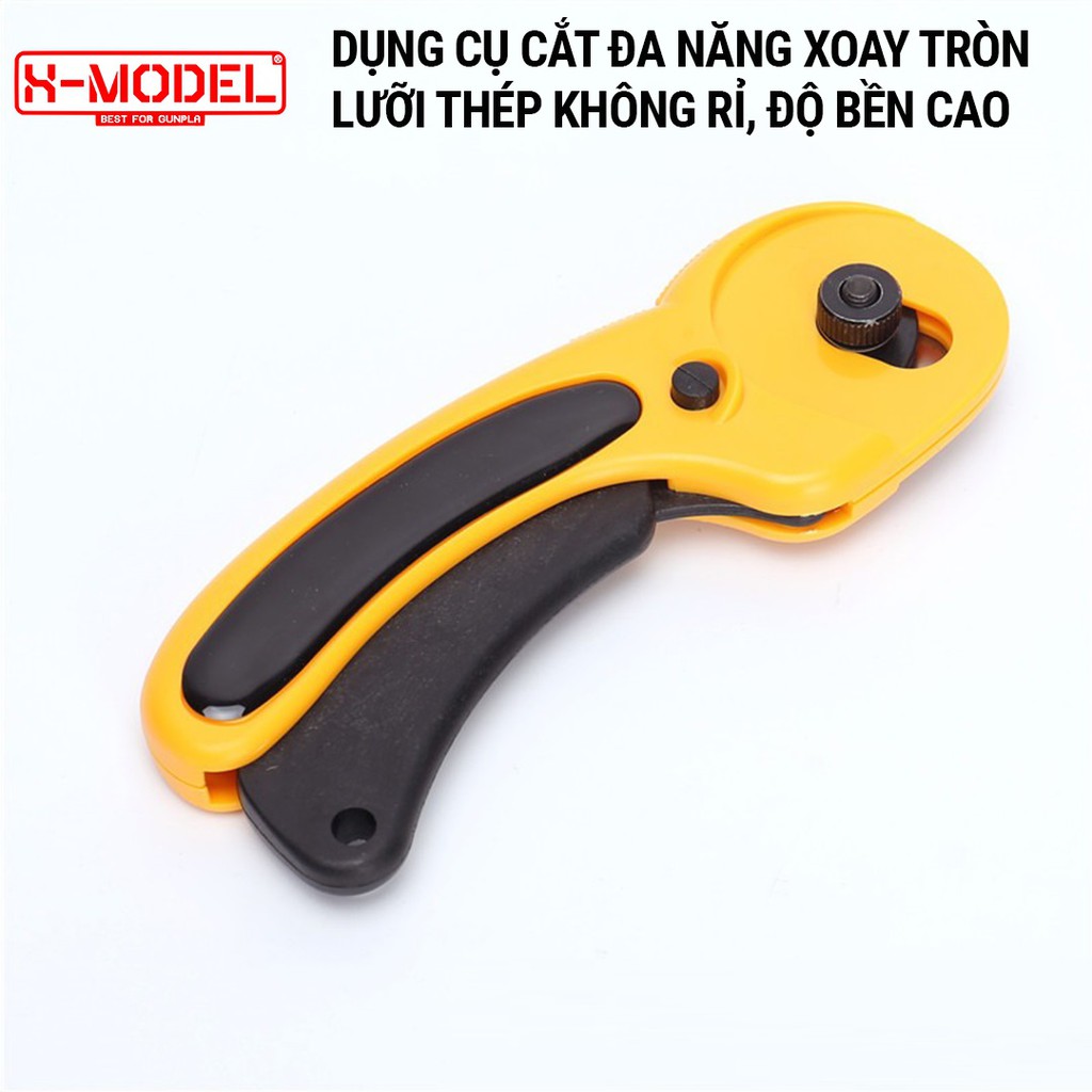 Dao cắt lưỡi tròn đa năng dụng cụ làm mô hình gundam XM45 phụ kiện XMODEL lưỡi thép không rỉ, khóa bấm cố định
