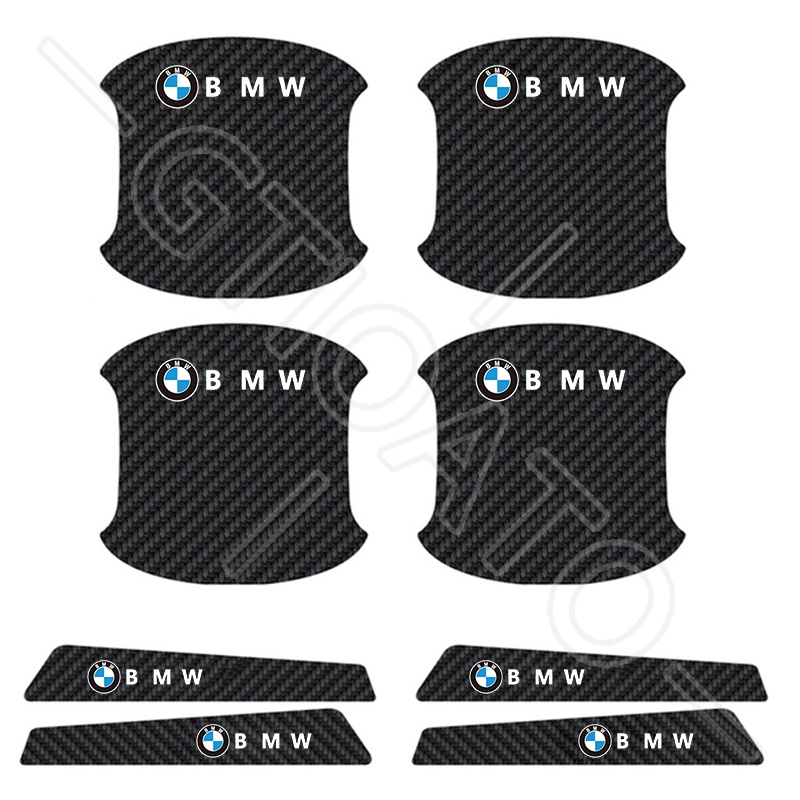 GTIOATO Sợi Carbon Bộ Bảo Vệ Tay Nắm Bát Cửa ô Tô Bộ Bảo Gương Hậu Xe HơI MiếNg DáN ChốNg XưỚC Phụ Kiện Oto Cho BMW M M4 320I X5 318I X6 X7 Z4 X4 M3 X3 M8 325I 530I